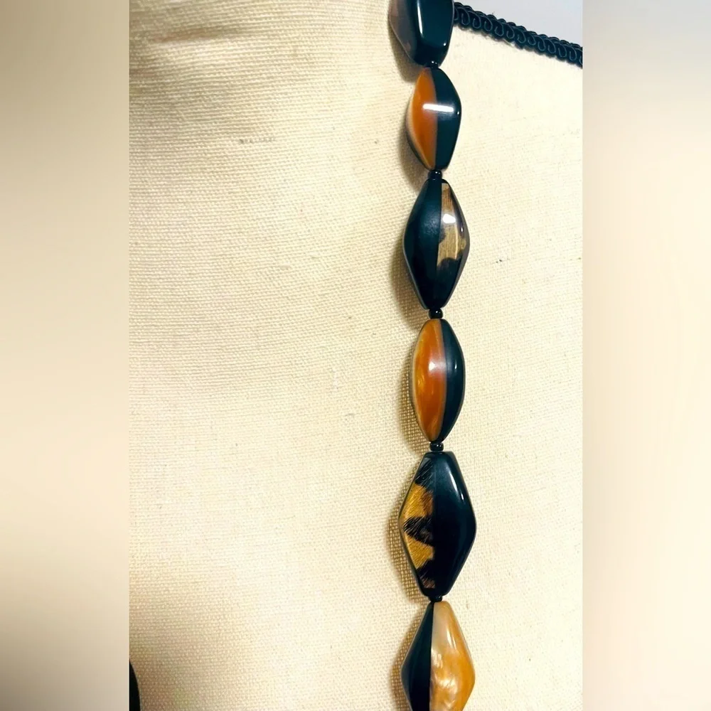 NWT Chico’s Animal Print Hair Calf Necklace